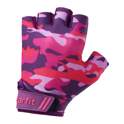 Перчатки для фитнеса WG-101, розовый камуфляж