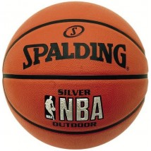 Мяч баскетбольный №7 SPALDING NBA SILVER с логотипом NBA 83016 Оранжевый